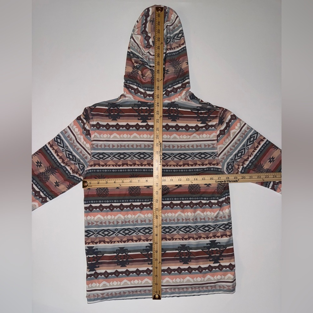 Chubbies Aztec Southwest Print Pullover Medium Sweatshirt Drawstring Hooded - Picture 5 of 5